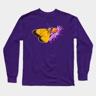 Orange Sulphur Butterfly Long Sleeve T-Shirt